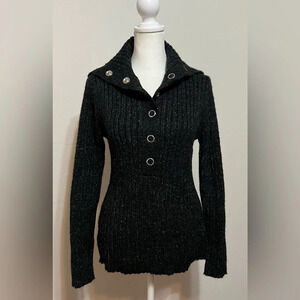 Charter Club Pull Over Button Up Wool Blend Sweater. NWT Medium Q1